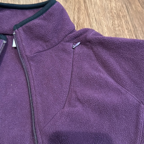 Under Armour- purple fleece zip up- size Small - Picture 3 of 5